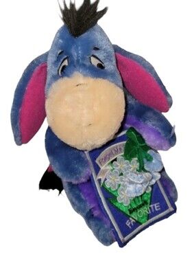 Vintage Disney Store Exclusive "Mom's Day" Eeyore Forget Me Not Plush 9" Tall